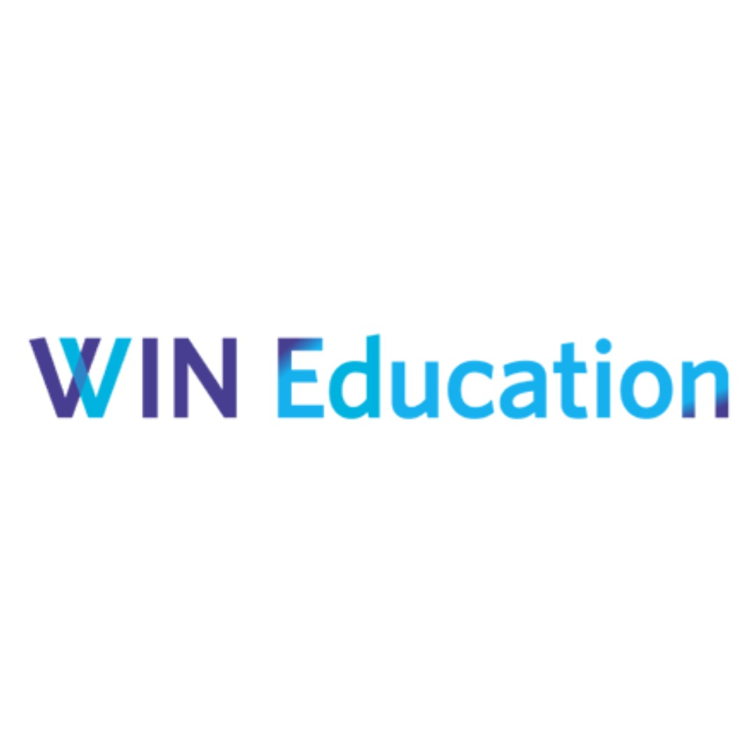 The logo displays "WIN Education" with "WIN" in purple and "Education" in blue on a white background.
