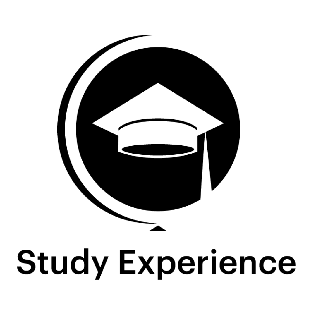 Graphic of white graduation hat in black circle