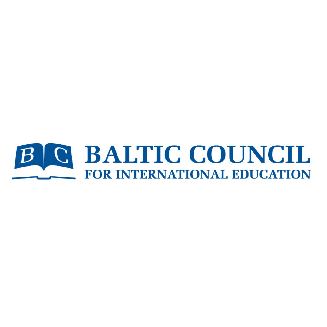 Logo of the Baltic Council for International Education with an open book and "BC" initials in blue.