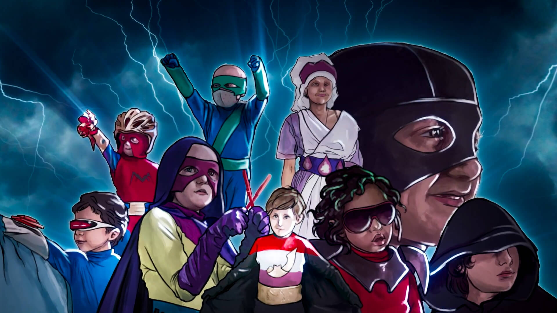 Great Ormon Street Hospital children dressed up as superhero's