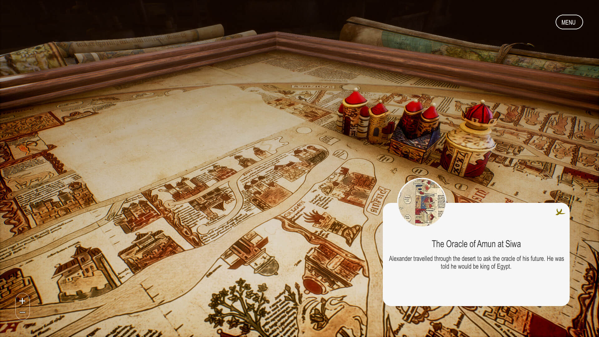 A large animated interactive map
