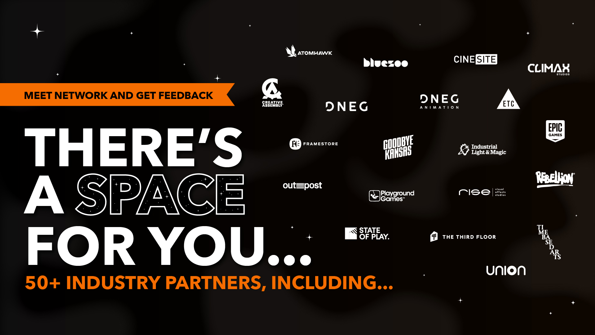 Clearing asset with 'space for you industry' industry partner messaging.