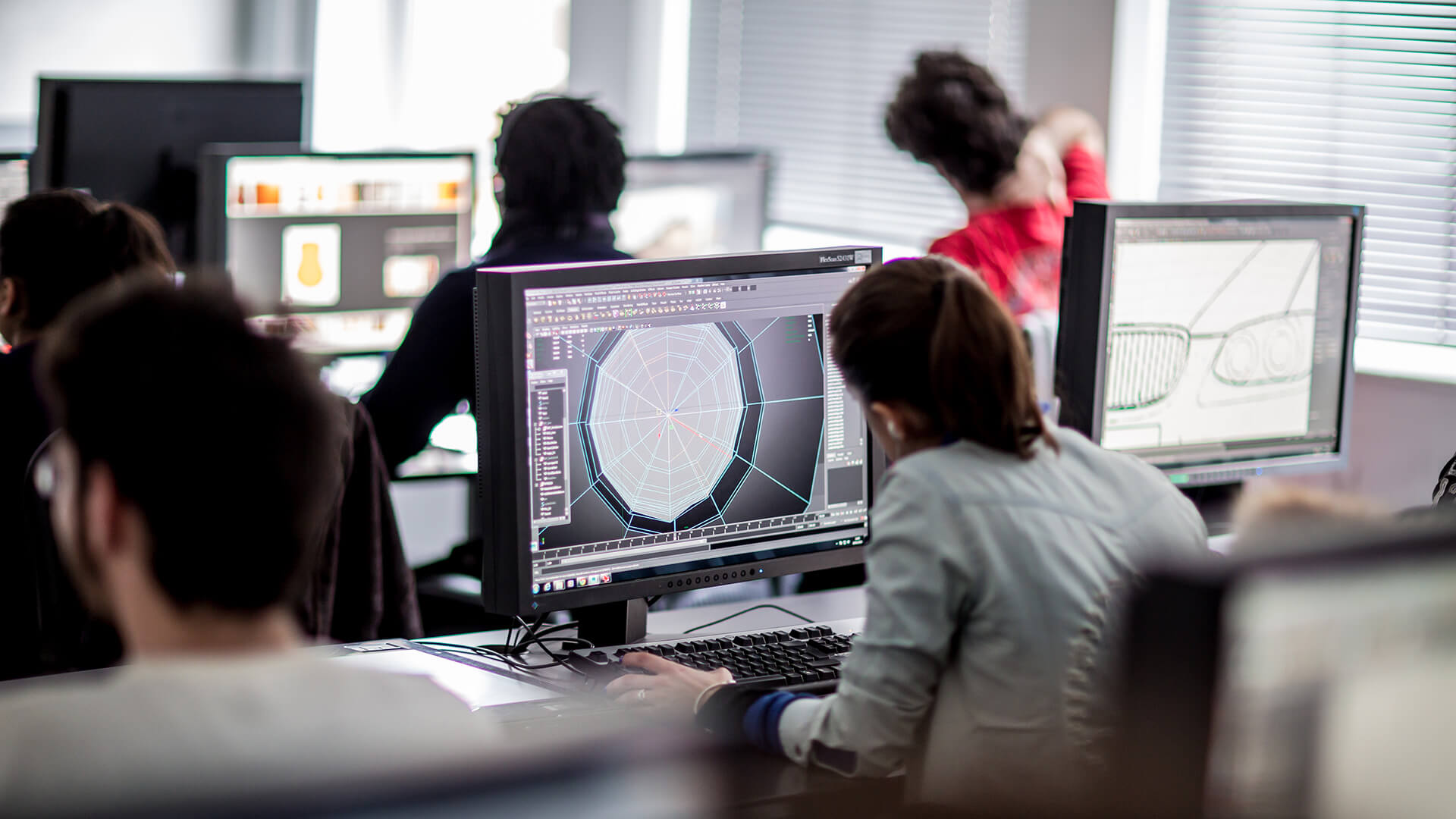 Student modelling a sphere