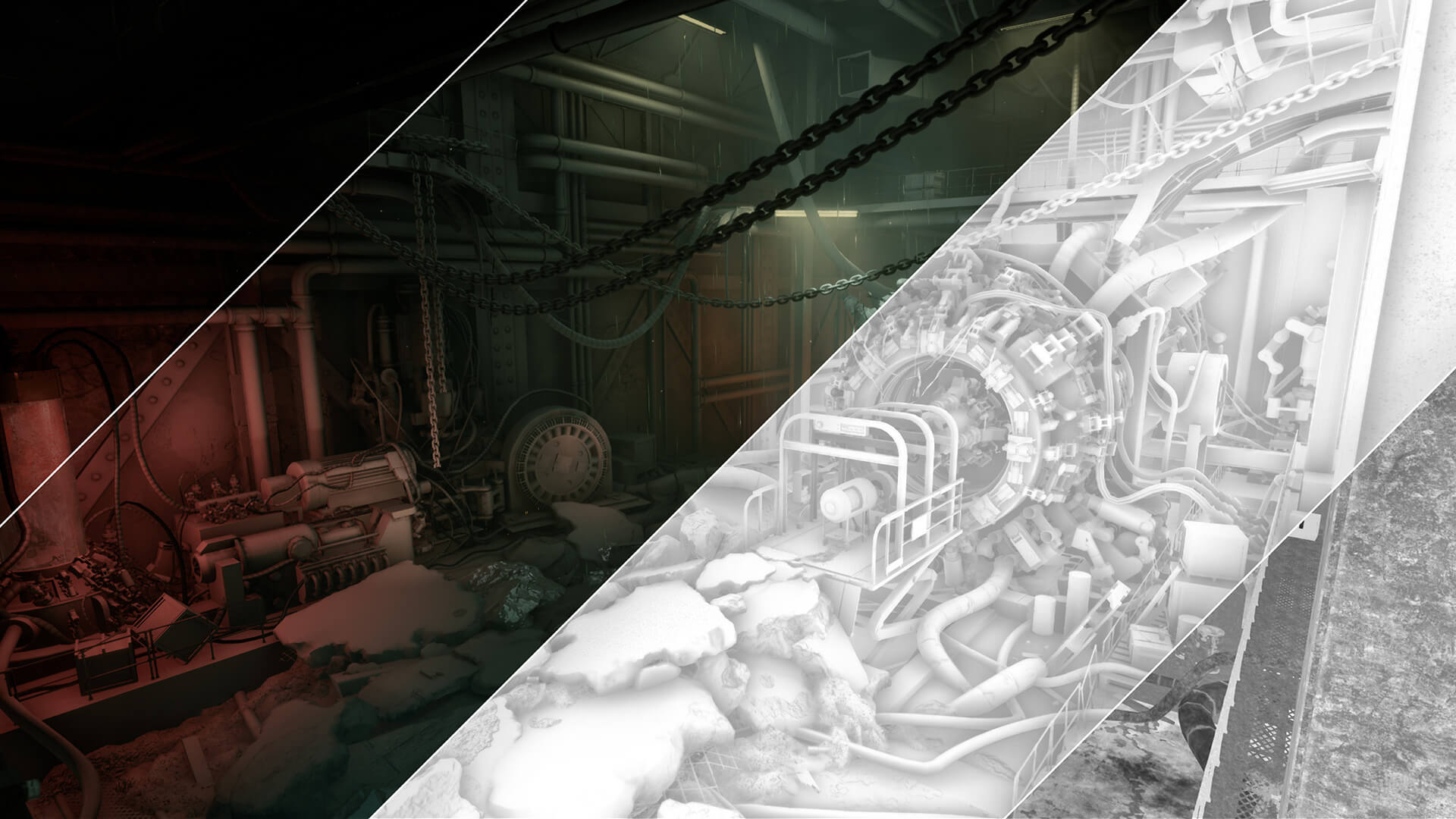 Texture mapping layers of a machinists workshop